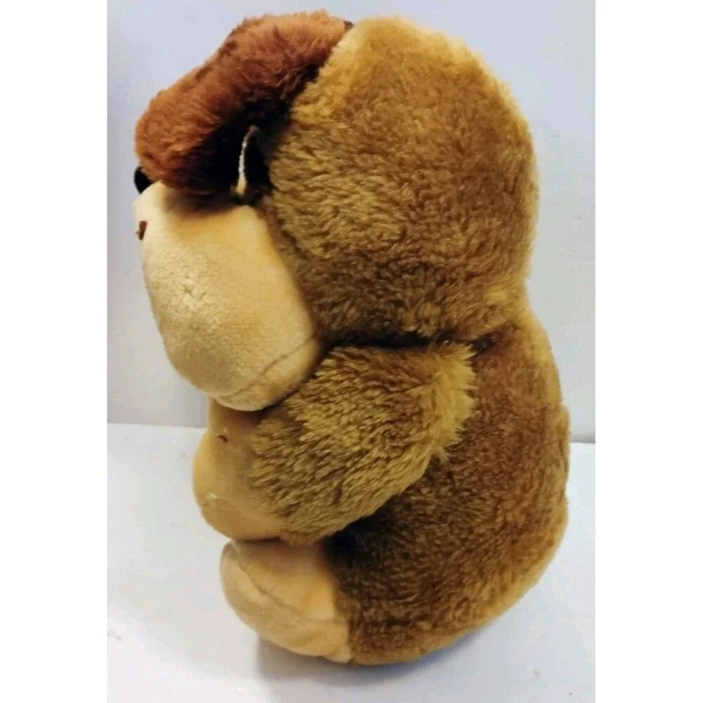 Vtg 1984 Animal Toy Imports Brooklyn NY Dog Plush Big Jowls Shar Pei Brown 12